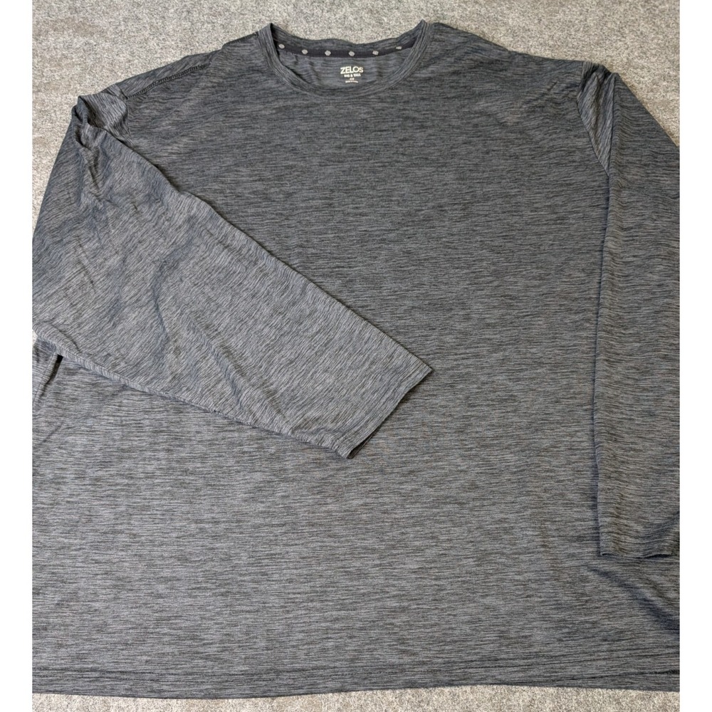 Zelos Big & Tall Man Long Sleeve Shirt Active Wear Gray Heather Size 4X